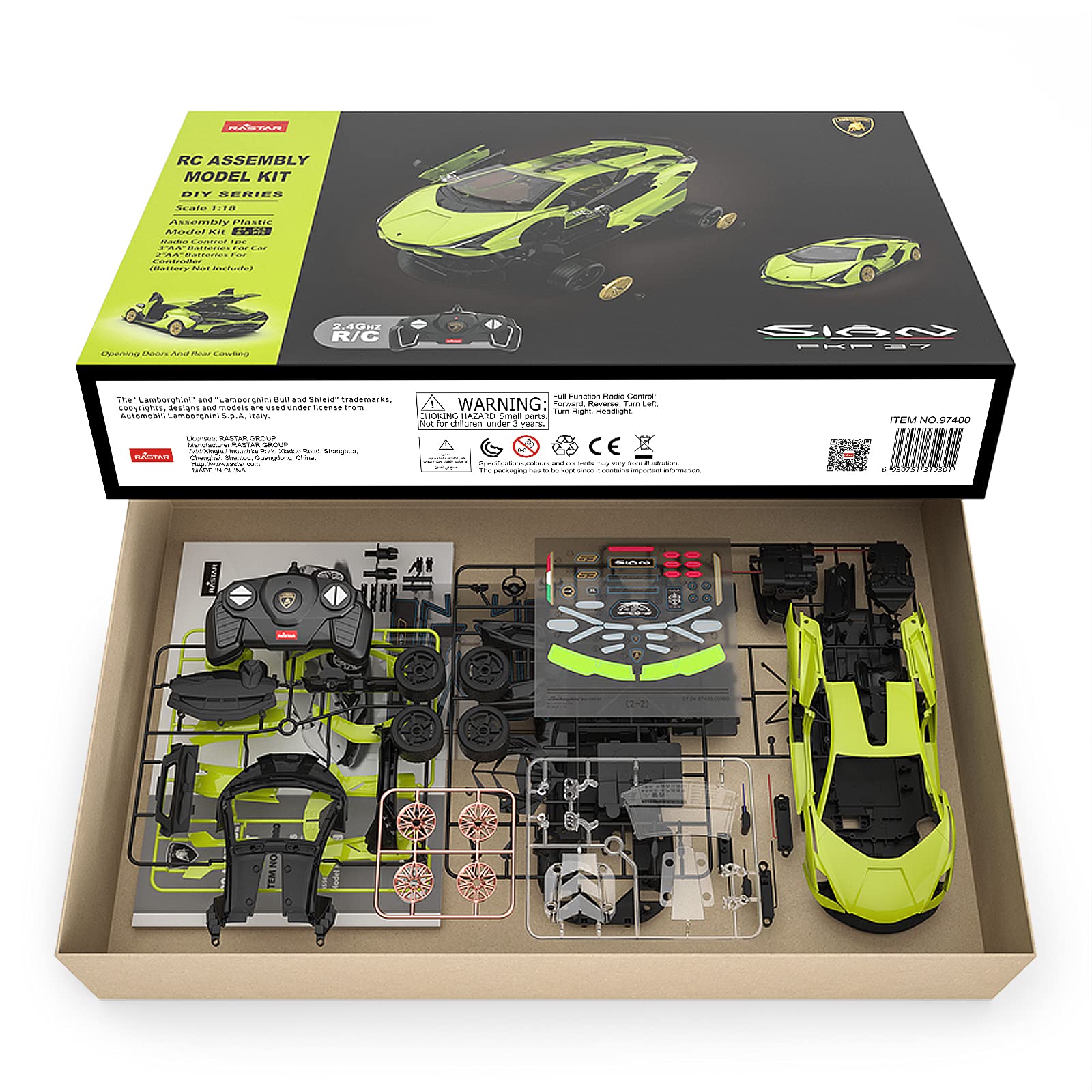 Amazon.com: RASTAR Build Your Own RC Car Lamborghini Sian FKP37